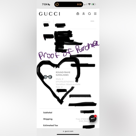 Authentic Gucci Round Sunglasses 😎 New 😍 - Picture 17 of 17